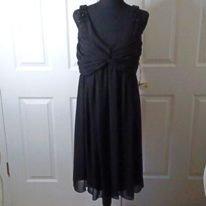 D2-👌- S.L. fashions Black After5 Dress - sz  12